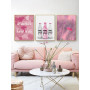 Комплект постеров в рамках "Only pink"