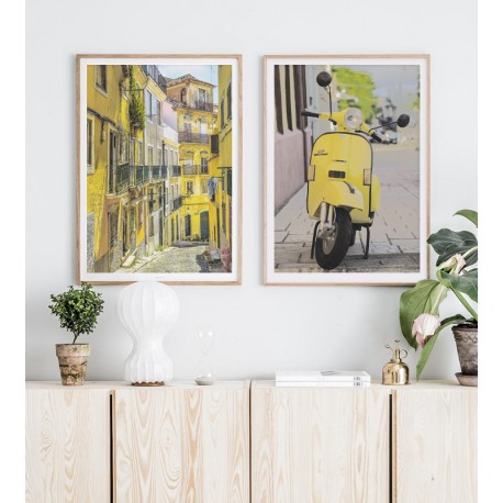 Постер "Yellow Vintage Scooter"