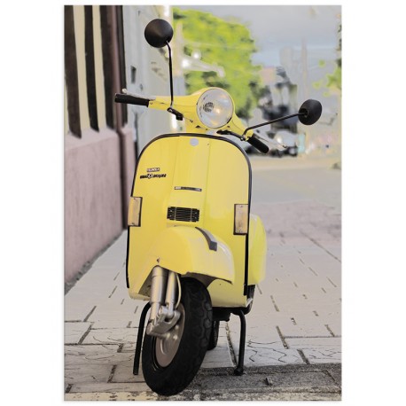 Постер "Yellow Vintage Scooter"