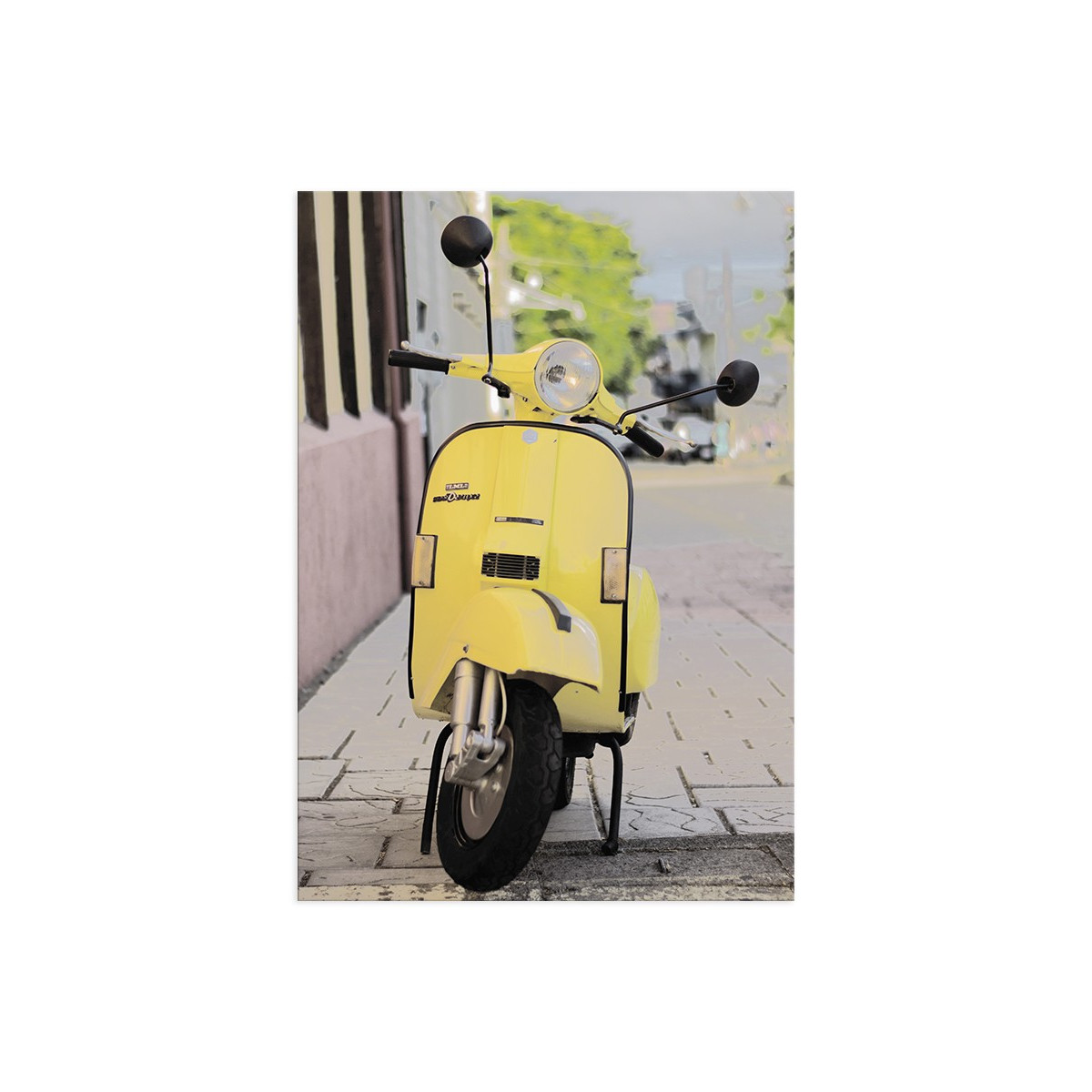 Постер "Yellow Vintage Scooter"