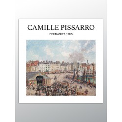 Постер "Рибний ринок, Дьеп, Каміль Піссарро"