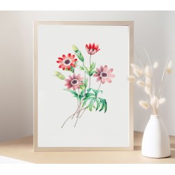 Постер в рамці "Flowers. Botany"