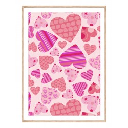 Комплект постеров в рамках "Love pink"