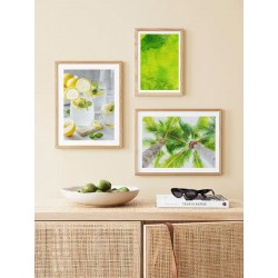 Комплект постеров в рамках "Yellow green ART"