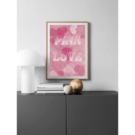 Постер в рамке "Pink love"