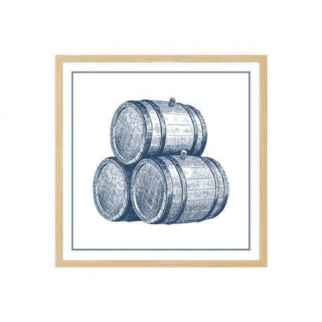 Постер в рамке "Barrels"