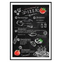 Постер в рамці "Pizza recipe"