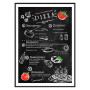 Постер в рамці "Pizza recipe"