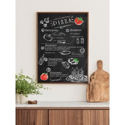 Постер в рамці "Pizza recipe"