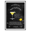 Постер в рамке "Margarita cocktail recipe"