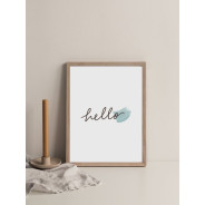 Постер в рамке "Hello"