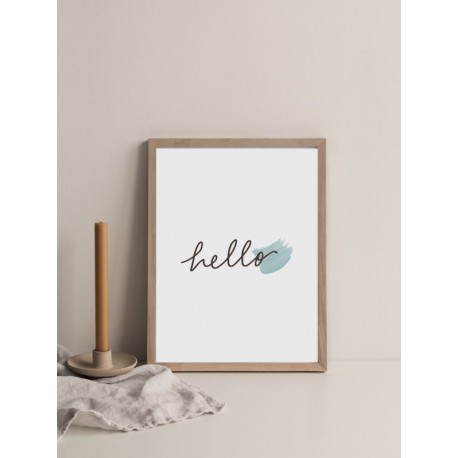 Постер в рамке "Hello"