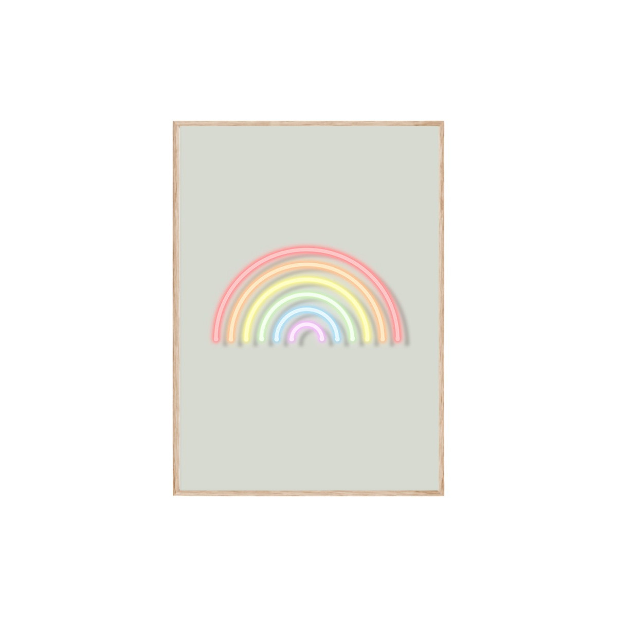 Постер в рамке "Rainbow neon"