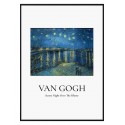 Постер в рамці "The Starry Night Over The Rhone, 1888 by Vincent Van Gogh"