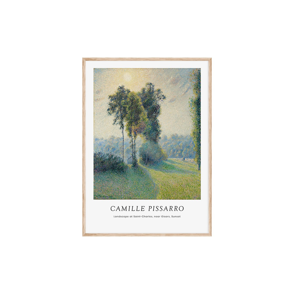 Постер в рамке "Landscape at Saint-Charles, Camille Pissarro.1891"