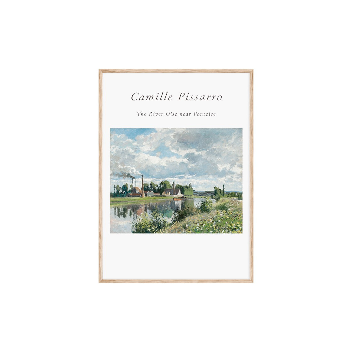 Постер в рамці "Camille Pissarro, River Oise near Pontoise, 1873"