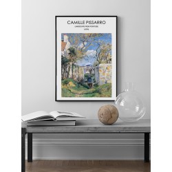 Постер в рамці "Peasant woman with a cart, 1874. Camille Pissarro"