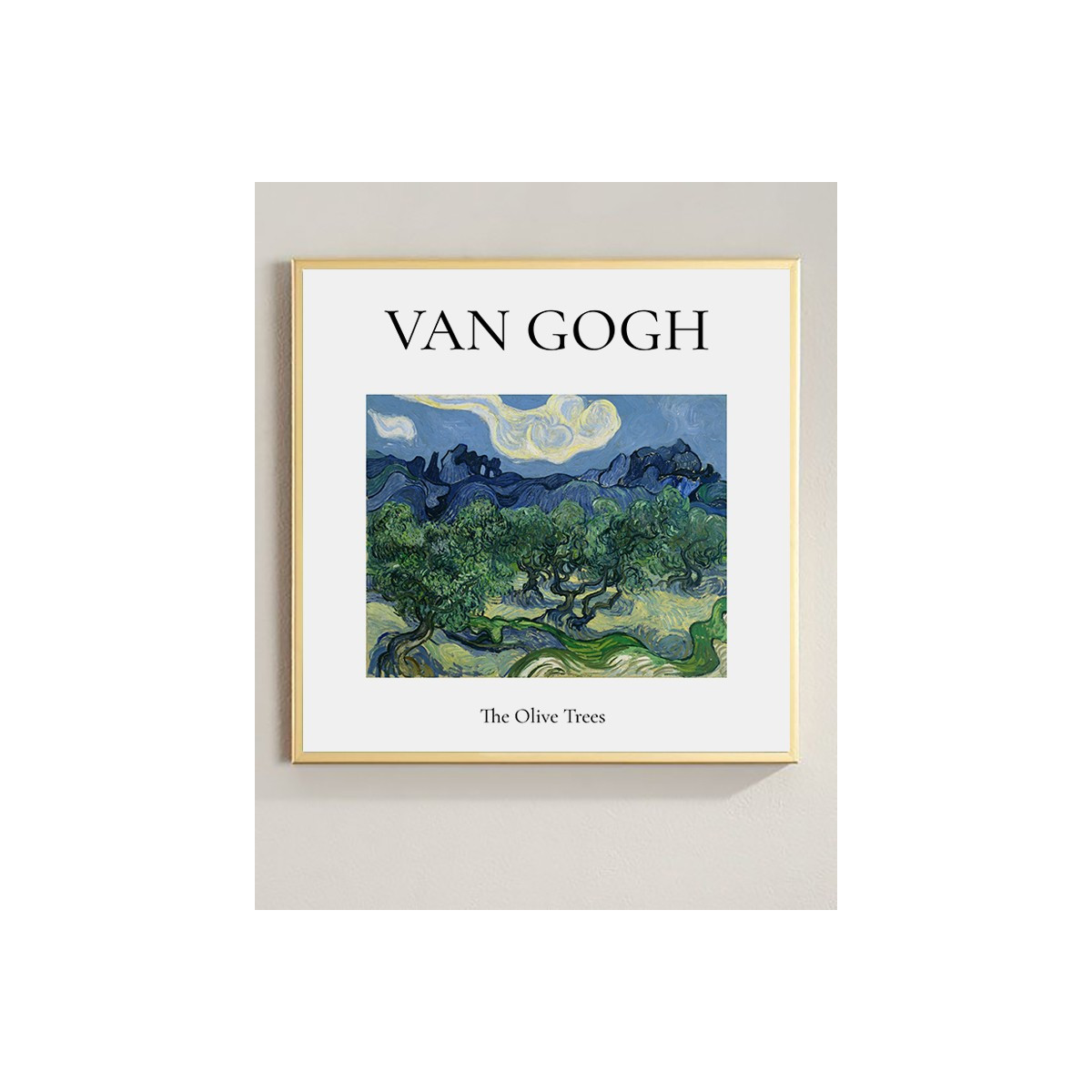 Постер в рамке "Vincent van Gogh. The Olive Trees. Saint Rémy. 1889"