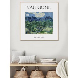 Постер в рамці "Vincent van Gogh. The Olive Trees. Saint Rémy. 1889"