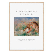 Постер в рамке "Girls in the Grass Arranging a Bouquet. Pierre-Auguste Renoir. 1890"