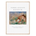 Постер в рамке "Girls in the Grass Arranging a Bouquet. Pierre-Auguste Renoir. 1890"