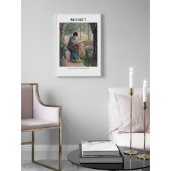 Постер в рамці "Madame Monet Embroidering. Monet"