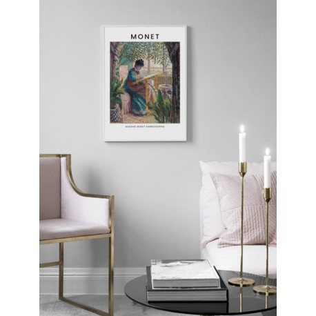 Постер в рамке "Madame Monet Embroidering. Monet"
