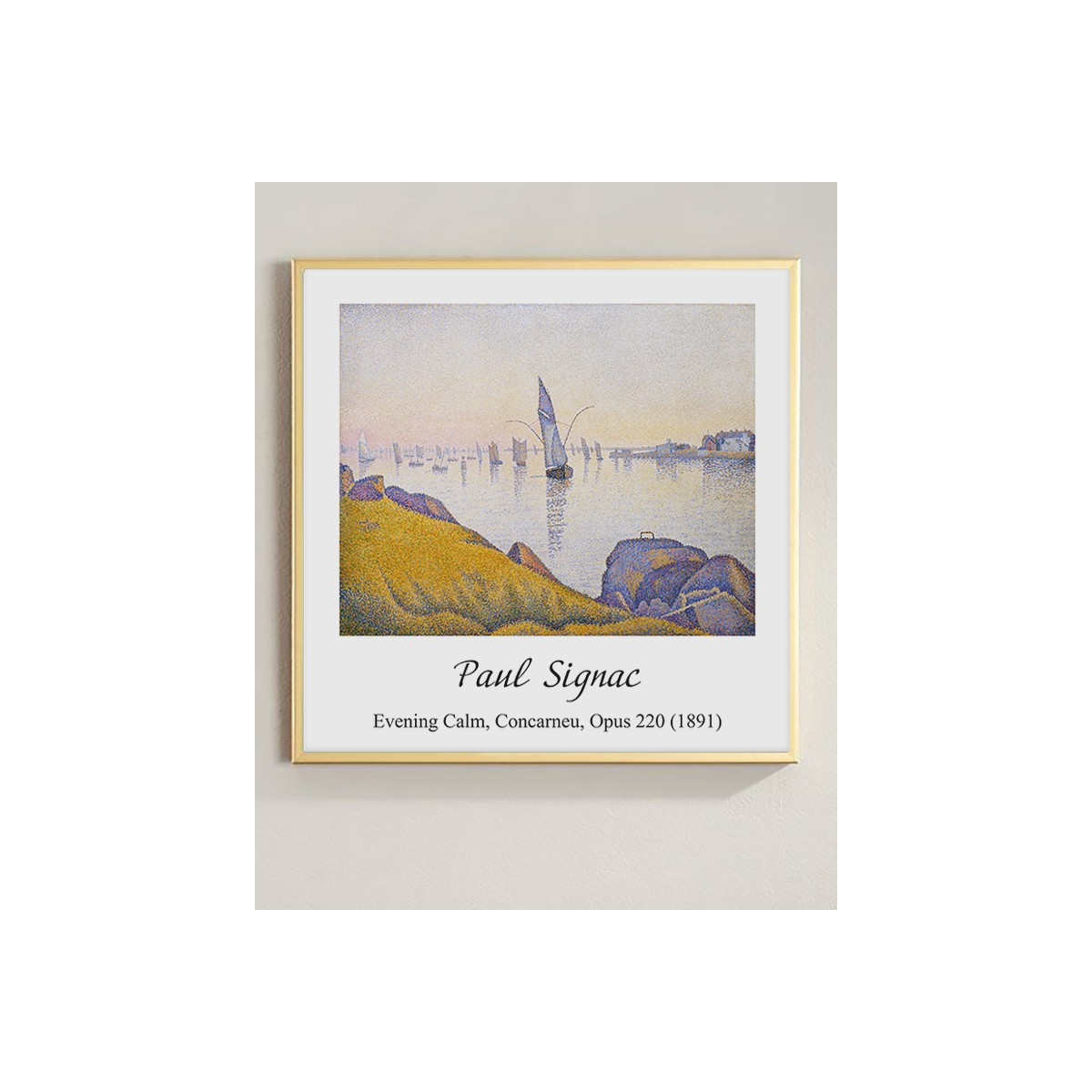 Постер в рамці "Evening Calm, Concarneau. Paul Signac. 1891"