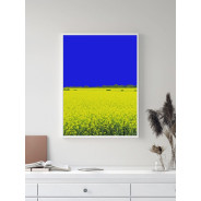 Постер в рамке "Blue and yellow"