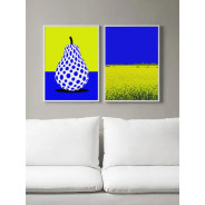 Постер в рамці "Blue and yellow"
