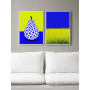 Постер в рамке "Blue and yellow"