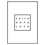 Постер в рамке "Faith Hope Love" Black