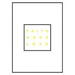Постер  "Faith Hope Love" Yellow