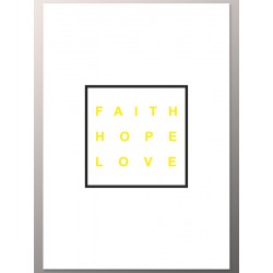 Постер  "Faith Hope Love" Yellow
