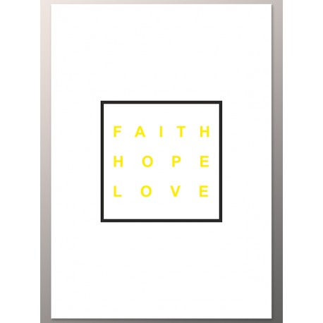 Постер  "Faith Hope Love" Yellow