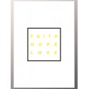 Постер  "Faith Hope Love" Yellow