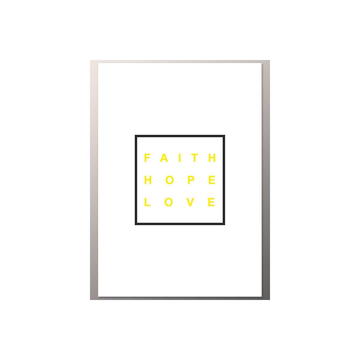 Постер  "Faith Hope Love" Yellow