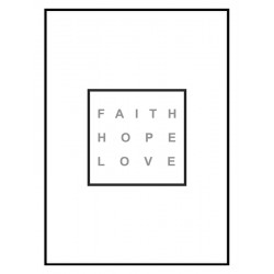 Постер "Faith Hope Love" Gray