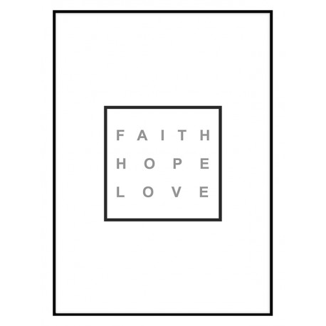 Постер "Faith Hope Love" Gray