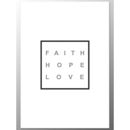 Постер "Faith Hope Love" Gray
