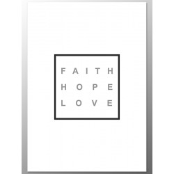 Постер "Faith Hope Love" Gray