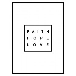Постер "Faith Hope Love" Black