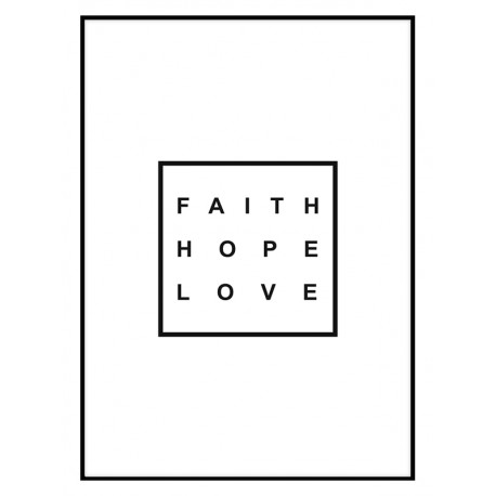 Постер "Faith Hope Love" Black