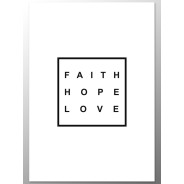 Постер "Faith Hope Love" Black