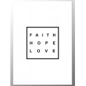 Постер "Faith Hope Love" Black