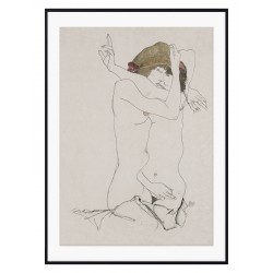Постер в рамці "Дві жінки обіймаються. Егон Шіле. 1908"