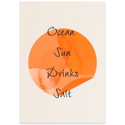 Постер "Ocean Sun Drinks Salt"