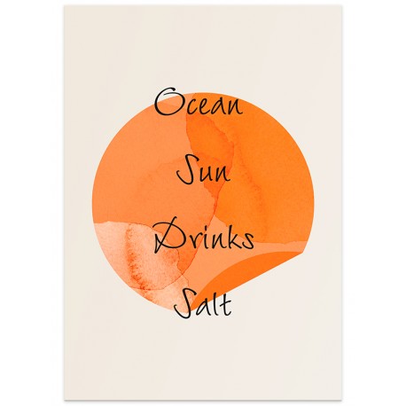Постер "Ocean Sun Drinks Salt"