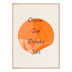 Постер в рамке "Ocean Sun Drinks Salt"