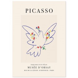 Постер "Ескіз Голуб миру. Пабло Пікассо"